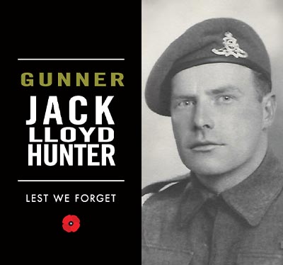 Gunner Jack Lloyd Hunter