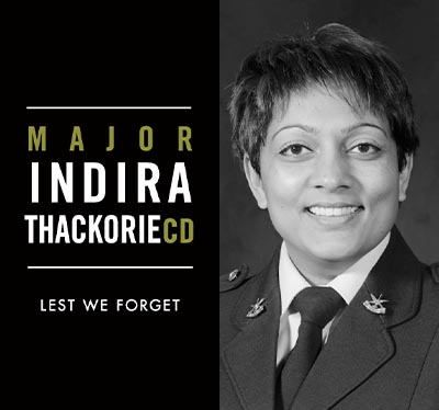 Major Indira Thackorie, CD