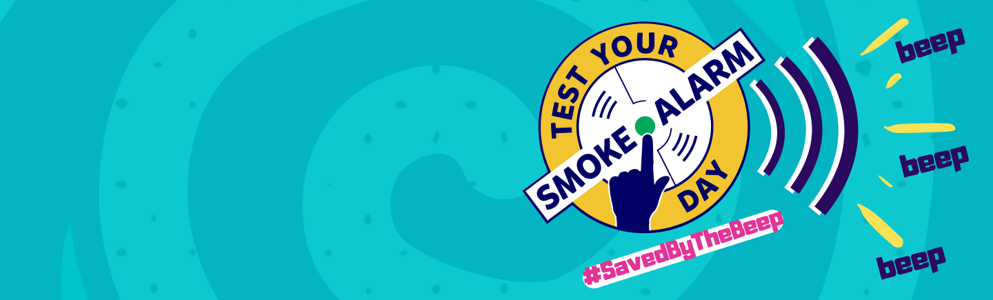 Page Banner with Saved by the Beep smoke alarm testing even