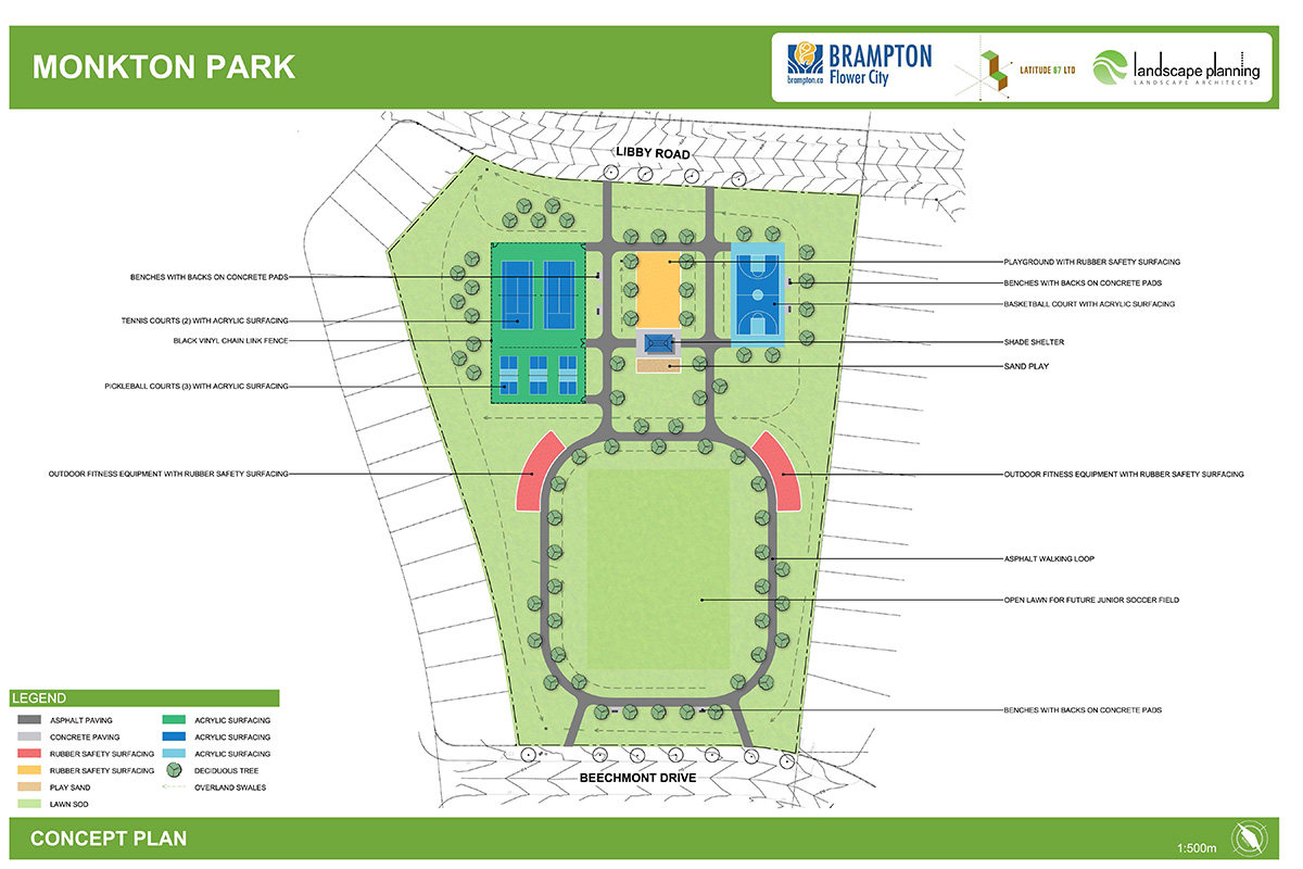 Image of Monkton Circle Park Concept Plan. This image is available in PDF format by clicking the link below.